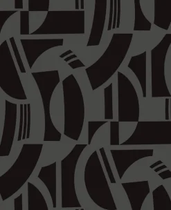 Scott Living Carter Wallpaper - Black