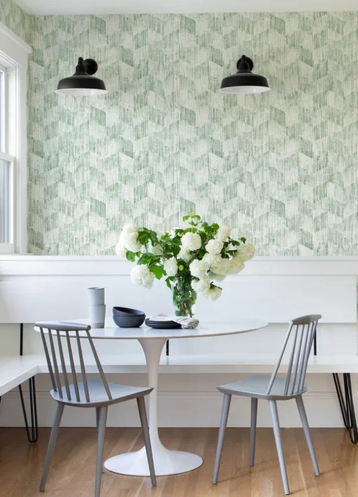 Scott Living Demi Distressed Wallpaper - Green