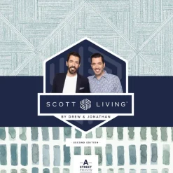 Scott Living Farrah Geometric Wallpaper - Grey