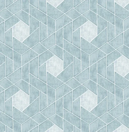 Scott Living Granada Geometric Wallpaper - Aqua