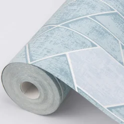 Scott Living Granada Geometric Wallpaper - Aqua