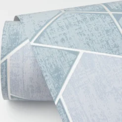 Scott Living Granada Geometric Wallpaper - Aqua