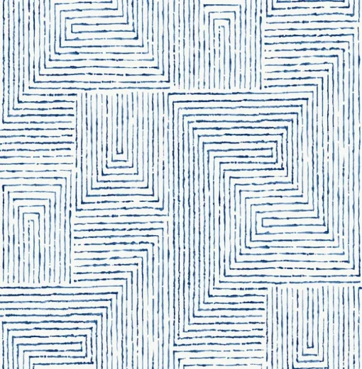 Scott Living Ink Peel & Stick Wallpaper - Blue
