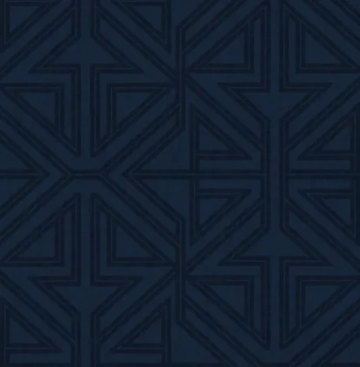 Scott Living Kachel Geometric Wallpaper - Indigo Blue