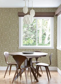 Scott Living Kachel Geometric Wallpaper - Gold