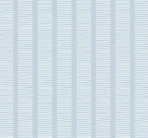 Seabrook Beach House Coastline Wallpaper - Blue Oasis