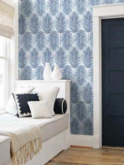 Seabrook DuPont Paradise Palm High Performance Wallpaper - Coastal Blue
