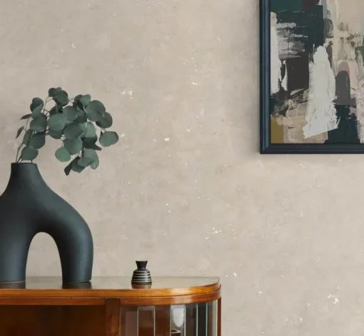 Seabrook Even More Textures Cement Faux Wallpaper - Parchment & Metallic Champagne