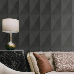 Seabrook Even More Textures Pinnacle Wallpaper - Ash