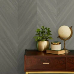 Seabrook Even More Textures Chevron Wood Wallpaper - Veneer