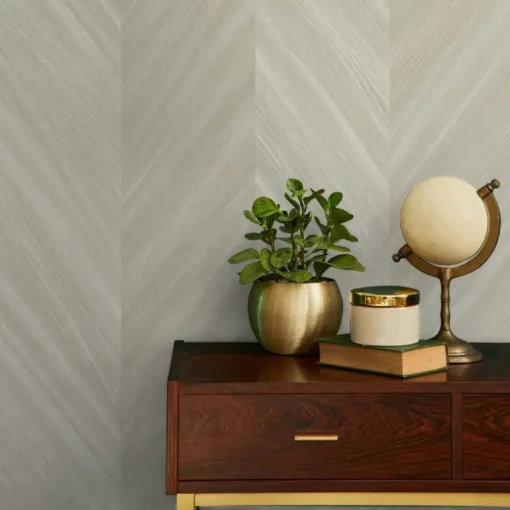 Seabrook Even More Textures Chevron Wood Wallpaper - Bister
