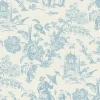 Seabrook French Country Colette Chinoiserie Wallpaper - Bleu Bisque
