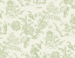 Seabrook French Country Colette Chinoiserie Wallpaper - Herb