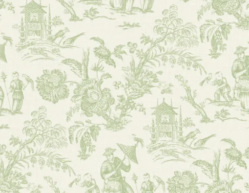 Seabrook French Country Colette Chinoiserie Wallpaper - Herb