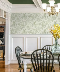 Seabrook French Country Colette Chinoiserie Wallpaper - Herb
