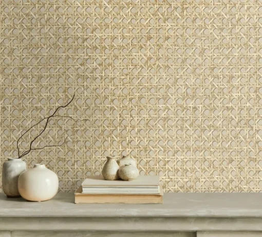 Seabrook Japandi Style Mika Wallpaper - Hemp