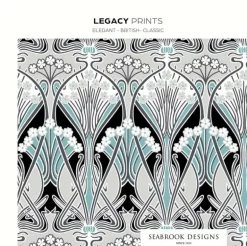 Seabrook Legacy Prints Dragonfly Damask Wallpaper - Mauve & Sage