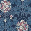 Seabrook Legacy Prints Floral Hydrangea Wallpaper - Naval Blue & Raspberry