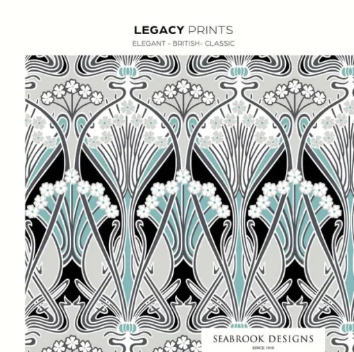 Seabrook Legacy Prints Floral Hydrangea Wallpaper - Naval Blue & Raspberry