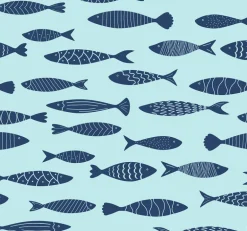 Seabrook Summer House Bay Fish Wallpaper - Bahama