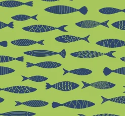 Seabrook Summer House Bay Fish Wallpaper - Buckingham Green