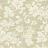 Seabrook Summer House Juno Island Floral Wallpaper - Saddle Tan