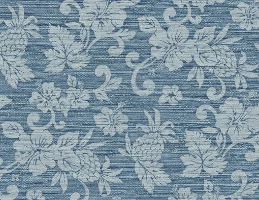 Seabrook Summer House Juno Island Floral Wallpaper - Bay Blue