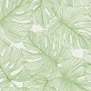 Seabrook Summer House Tarra Monstera Leaf Wallpaper - Hill Green