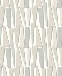 Seabrook The Simple Life Geometric Shadows Wallpaper - Linen