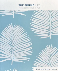 Seabrook The Simple Life Island Palm Wallpaper - Midnight Sky