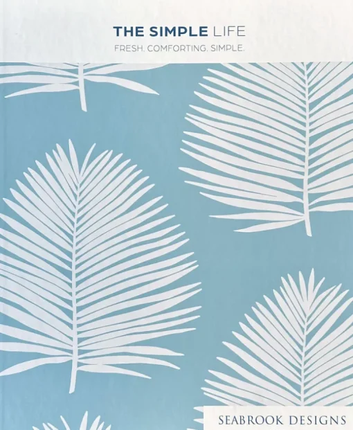 Seabrook The Simple Life Island Palm Wallpaper - Midnight Sky