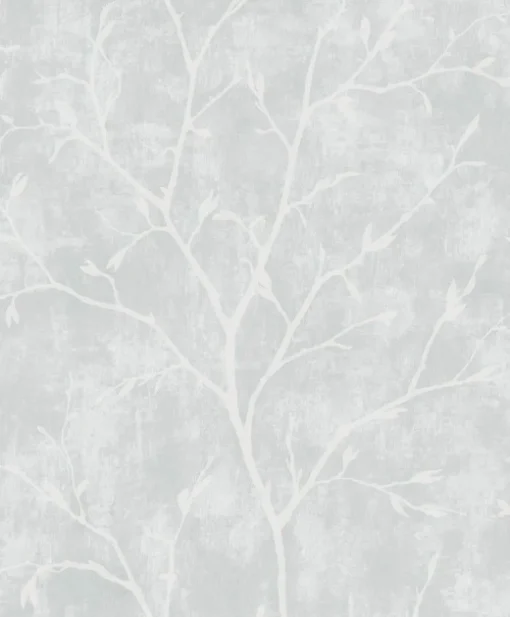Seabrook White Heron Avena Branches Wallpaper - Winter Grey