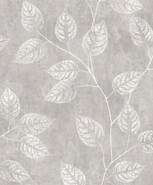 Seabrook White Heron Branch Trail Silhouette Wallpaper - Slate