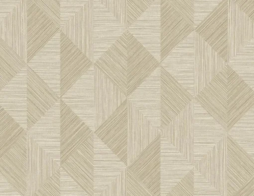Seabrook White Heron Diamond Inlay Wallpaper - Sandy