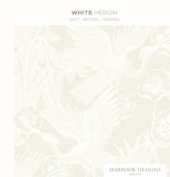 Seabrook White Heron Kyoto Faux Woodgrain Wallpaper - Modern Wash