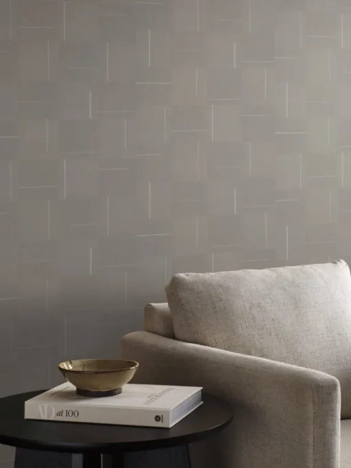 Signature Textures Geo Block Weave Wallpaper - Taupe