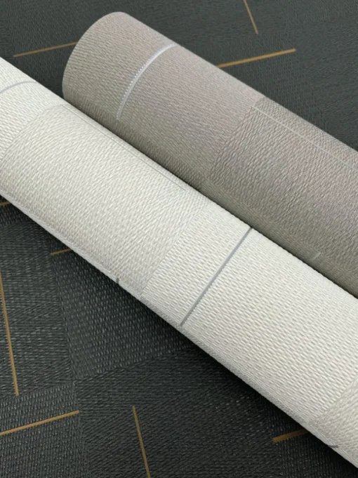 Signature Textures Geo Block Weave Wallpaper - Taupe