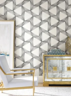 Simply Candice Honeycomb Peel & Stick Wallpaper - Charcoal