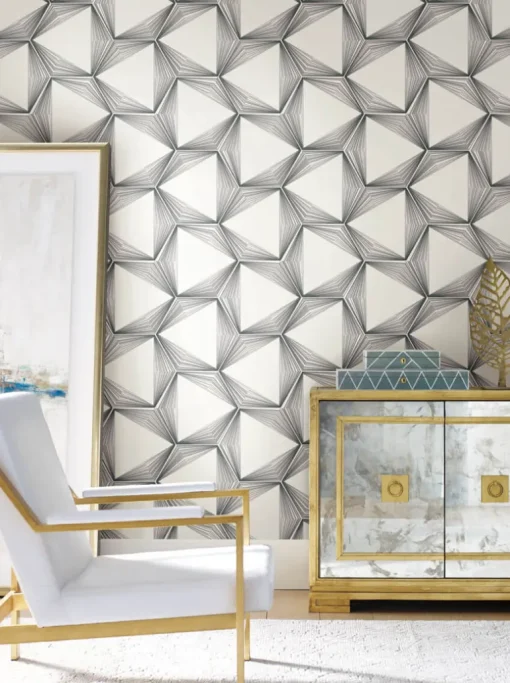 Simply Candice Honeycomb Peel & Stick Wallpaper - Charcoal