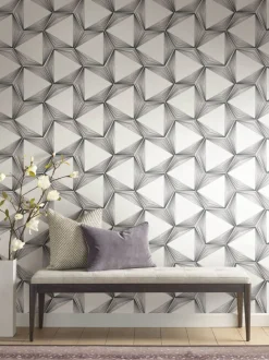 Simply Candice Honeycomb Peel & Stick Wallpaper - Charcoal