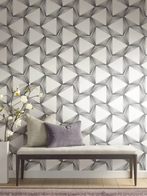 Simply Candice Honeycomb Peel & Stick Wallpaper - Charcoal