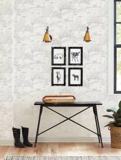 Simply Farmhouse Pasture Toile Wallpaper - Beige