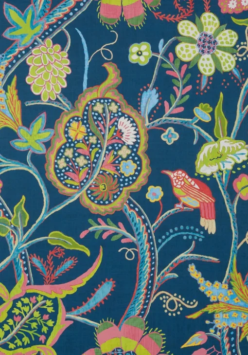 Thibaut Canopy Windsor Wallpaper - Navy Blue