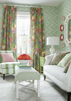 Thibaut Dynasty Ming Trail Wallpaper - Green