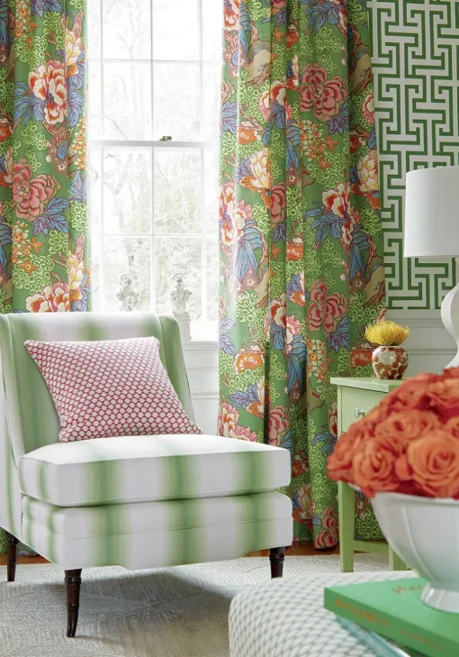 Thibaut Dynasty Ming Trail Wallpaper - Green