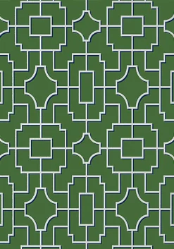 Thibaut Eden Fretwork Wallpaper - Emerald