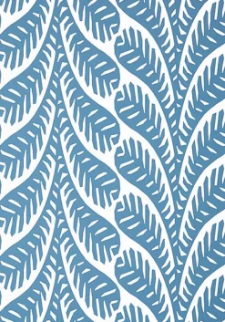 Thibaut Eden Ginger Wallpaper - Blue