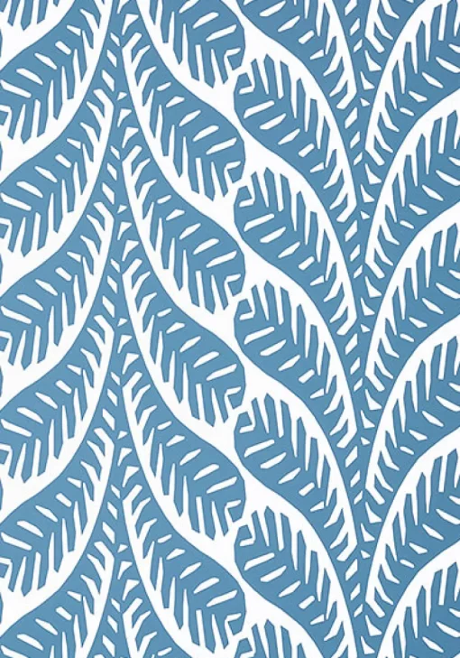 Thibaut Eden Ginger Wallpaper - Blue