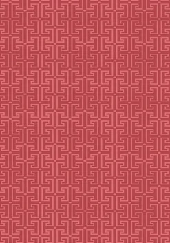 Thibaut Eden T-Square Wallpaper - Raspberry