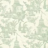 Thibaut Grand Palace Empress Court Wallpaper - Mist